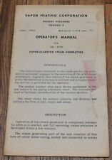Vtg 1950 Vapor Heating Corporation Operator's Manual OK-4740 Steam Generator's picture