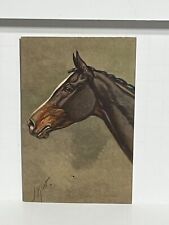Postcard Horse Portrait Artist Signed Rivst A60 picture