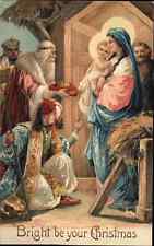 PFB 11060 Christmas Nativity Mary Jesus Wisemen Embossed c1910 Postcard picture