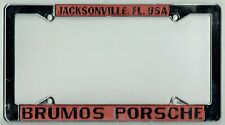 BRUMOS PORSCHE Jacksonville Florida Vintage 911 912 Dealer License Plate Frame picture