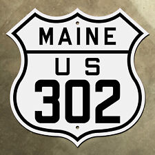 Maine US route 302 highway marker road sign Portland 1926 16x16 picture