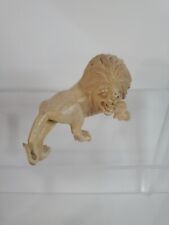 VINTAGE Hand Carved Wooden African Lion Sculpture Figure 3