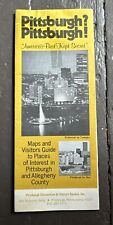 Vintage 1977 Pittsburgh, Pennsylvania Map and Information Guide / Brochure picture