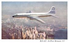 BOAC Jet-Prop Britannia 312 Aircraft Jet Postcard picture