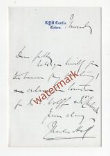 Sir Charles Hall, lawyer & politician, autograph letter, c1890s picture