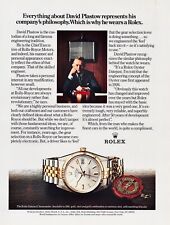 1981 Rolls-Royce CEO David Plastow for ROLEX Datejust Chronometer WATCH PRINT AD picture