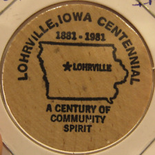 1981 Lohrville, IA Centennial Wooden Nickel - Token Iowa picture