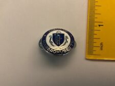 Massachusetts State Collar Seal collectable enamel silver full color pin backing picture