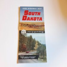 1958 South Dakota Highway Map Vintage Road Map  picture