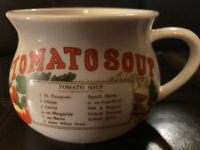 Vintage Retro Tomato Soup Recipe Ceramic Cup with Handle Collectible 70s Recipe picture