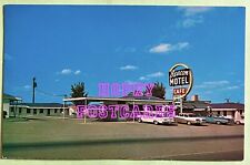 ROUTE 66~ EL RENO, OK ~ BEACON MOTEL & CAFE ~ CARS ~ postcard ~ 1950s picture