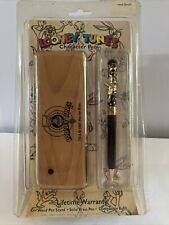 Vintage 1995 -MARVIN the MARTIAN-Looney Tunes Solid Brass Pen With Wood Stand picture