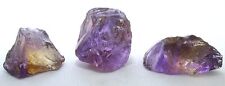 50.4 Grams 3 Ametrine Amethyst Crystal Carving Specimen Cab Rough T4A14/61523 picture