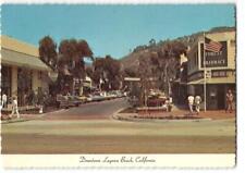Downtown Street Scene LAGUNA BEACH, CA Pharmacy 4x6 1970s Vintage Postcard picture