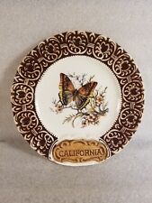 Treasure Craft California Butterfly Souvenir Plate 70's Wall Hanging USA Vintage picture