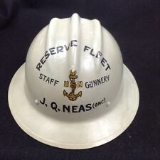 USN US Navy Hard Boiled Bullard Full Brimmed Painted Hard Hat Staff Gunnery GMC picture