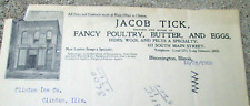 Oct. 21  1905 Business Letterhead Letter Jacob Tick Fancy Poultry Bloomington Il picture
