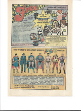 ALL-STAR LINE-UP MENOMONEE FALLS GAZETTE VINTAGE 1974 AD SUPERMAN SPIRIT TARZAN picture
