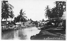 Dutch Malacca Batavia Jakarta Waterfront SE Asia 1920s RPPC Photo Postcard 8425 picture