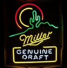 New Miller Genuine Draft Cactus Beer Bar Neon Light Sign 24