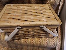 Country Cabin Decor Picnic Basket With Lid picture