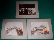 3 Antique c. 1900 Duck Hunters Camp Cabinet Photographs R S WADDELL Shell Crates picture