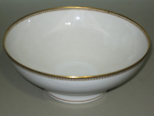 Antique/Vintage Haviland France Large China Fruit Bowl White Gold Encrusted Trim picture