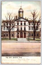 City Hall Hartford Connecticut Antique Undivided Back Postcard picture