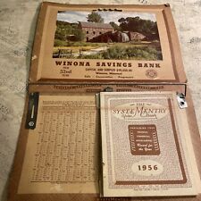 Vintage 1956 Advertising Systementry Wall Calendar/year Book Winona Missouri picture