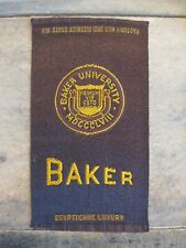 c1910's S25 Tobacco Silk - College Seals Series - Baker Kansas picture