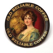 Old Reliable Coffee Advertising Pocket Mirror Vintage Style picture