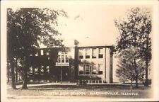 antique  MARTINSVILLE  IL Illinois   SCHOOL   Real Photo RPPC Postcard picture