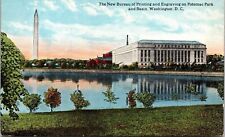 New Bureau Printing Engraving Potomac Park Basin Washington DC Postcard UNP VTG picture