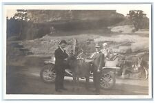 c1910's Mens Donkey Car Balance Rock Colorado CO RPPC Photo Antique Postcard picture