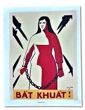 Vietnam War Poster Woman in Chains Showing No Fear Courage Surrounded by a Enemy picture