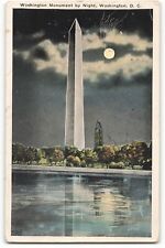 Postcard 1925 Washington Monument by Night, Washington, D.C., ME3. picture