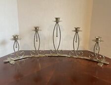 Vintage 50’s Folding Brass Candleholder Candelabra By Home Interior Gifts USA picture