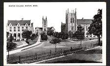 Postcard c1935 MA Boston College Massachusetts Street View picture