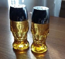 Vintage Anchor Hocking Amber Georgian Style, Salt and Pepper Shakers picture