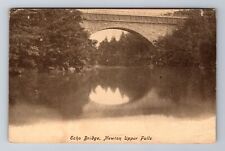 Newton MA-Massachusetts, Newton Upper Falls, Echo Bridge, Vintage Postcard picture