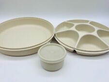 TUPPERWARE Serving Center 6-Part Divided Party Veggie Snack & Dip Tray 1665 1667 picture