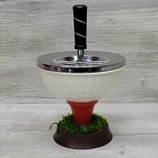 VTG Spin Ashtray Golfers Golf Ball RARE Mid Century Modern Man Cave Gift Smoker picture