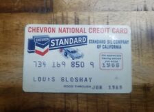 Vintage Credit Card Chevron National Credit 60s California picture