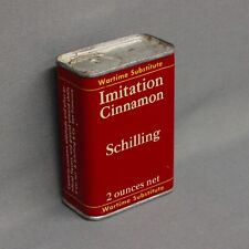 Schilling Tin Litho Wartime WWII Substitute Imitation Cinnamon Tin 2oz Can picture