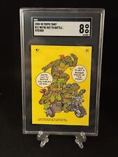 1989-90 Topps TMNT #11 We’re Out To Battle SGC 8 picture