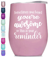 You’re Awesome Wine Tumbler with Sayings For Women Pink Tumbler with Message picture