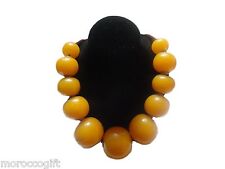 Amber, Magnificent Moroccan Berber Imitation Amber Beaded Necklace. picture