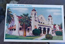 Riverside CA-California, Public Library, Vintage Postcard picture