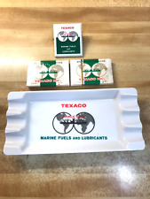Vintage Lot (NOS) Texaco Marine (60s) Matches Magnetic Clip Ashtray WoW picture
