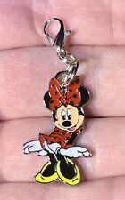 Silver Disney Minnie Mouse Double Sided Charm Zipper Pull & Keychain Add On Clip picture